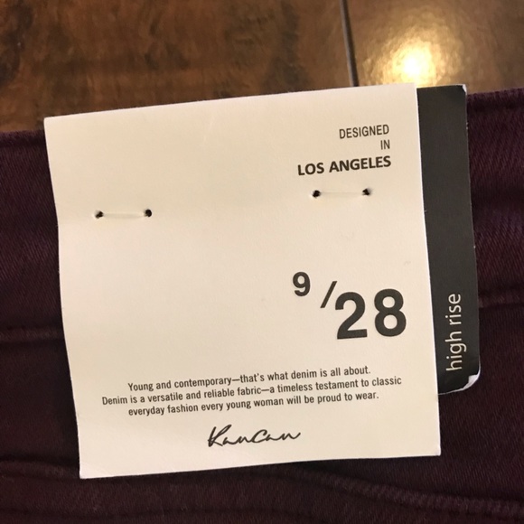 NEW KanCan High Rise Burgandy Skinny Jeans size 9/28 - Picture 5 of 10